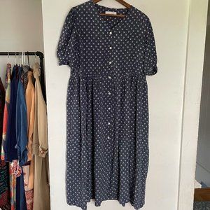 Olive Clothing Floral Babydoll Shirt Dress Large